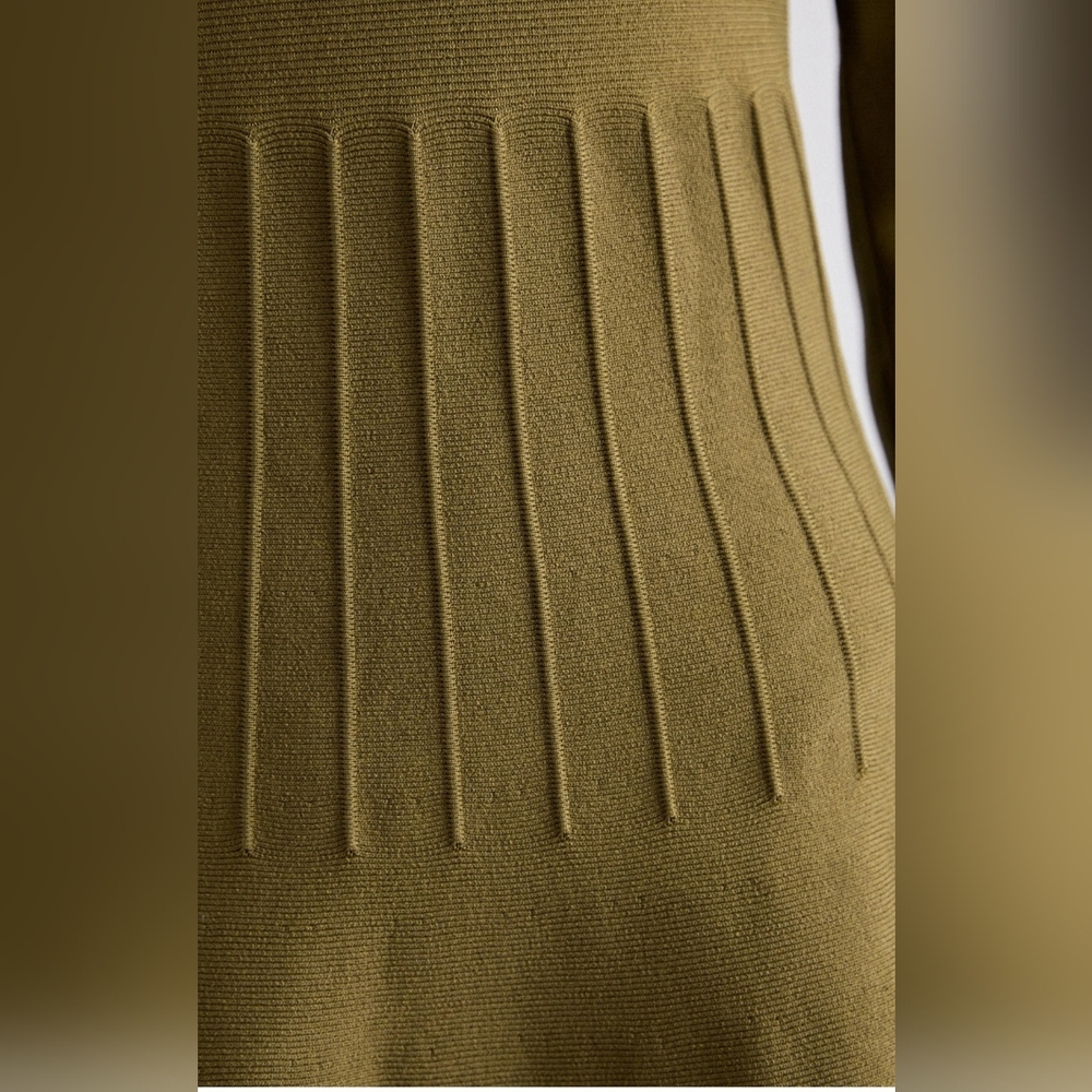 STAUD Military Green Long Sleeve Dress,Size XL. - Picture 5 of 16